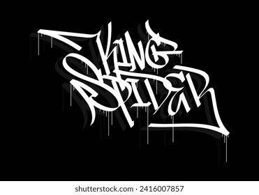 KING SPIDER word graffiti tag style