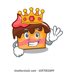 King sponge cake mascot cartoon