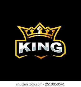 King sports gaming logo design illustration vector