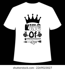 King Of St. Patrick's Day Shirt Print Template, Lucky Charms, Irish, everyone has a little luck Typography Design