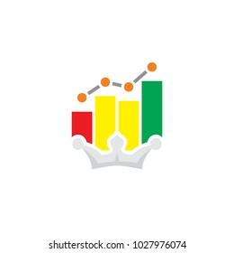 King Stat Logo Icon Design