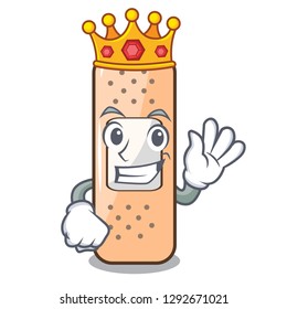 King sticking plaster isolated with on cartoon