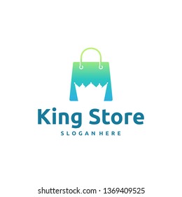 King Store logo designs concept vector, King Shop logo template