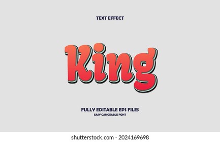 king style editable text effect