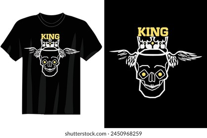  king t shirt unique design and vector Paper heart mustache and crown Vector illustr
