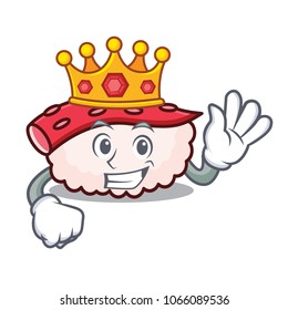 King tako sushi mascot cartoon