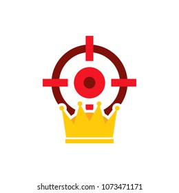 King Target Logo Icon Design