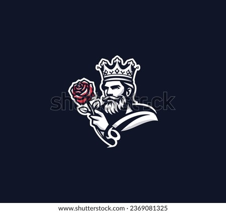 king tattoo logo design illustration