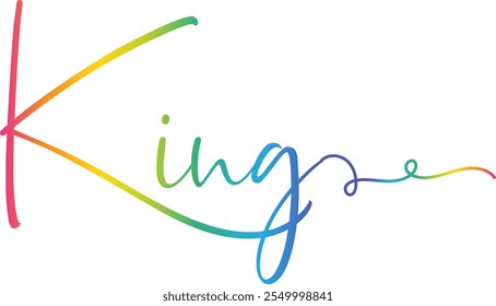 Texto rei, rei 3d gradiente texto efeito premium vetores