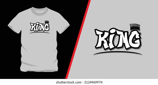 king, text design with unique and attractive writing, great for screen printing t-shirts, hats, sweaters, etc