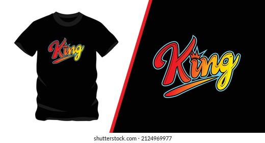 king, text design with unique and attractive writing, great for screen printing t-shirts, hats, sweaters, etc
