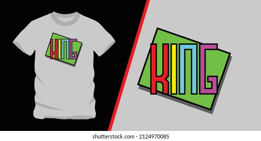 king, text design with unique and attractive writing, great for screen printing t-shirts, hats, sweaters, etc