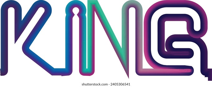 king of king text effect, font editable, typography, 3d text. vector