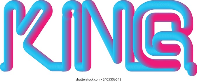 king of king text effect, font editable, typography, 3d text. vector