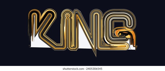 king of king text effect, font editable, typography, 3d text. vector