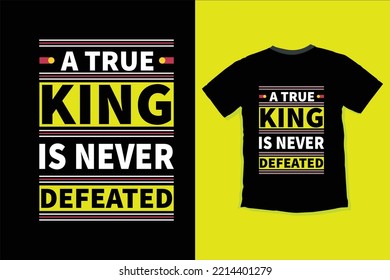 King Text Typograpy T-Shirt Vektor Illustration Design. 