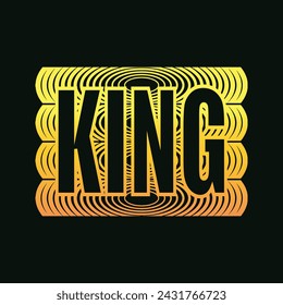 king text vector illustration design for t-shirt prints.
