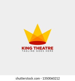 king theatre entertainment simple logo template vector illustration icon lement isolated