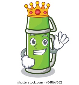 King thermos character cartoon style