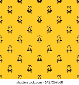 King throne chair pattern seamless vector repeat geometric yellow for any design