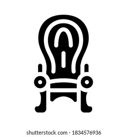 king throne glyph icon vector. king throne sign. isolated contour symbol black illustration