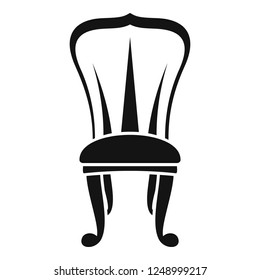 King throne icon. Simple illustration of king throne vector icon for web design isolated on white background