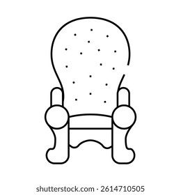 king throne line icon vector. king throne sign. isolated contour symbol black illustration