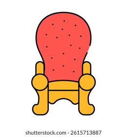 king throne line icon vector. king throne sign. isolated symbol illustration