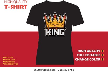 King tile mug for the very best in unique or custom design typography slogan and apparel design, typography, print, vector illustration t shirt design for fashion apparel printing. Suitable fo