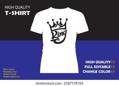 King tile mug for the very best in unique or custom design typography slogan and apparel design, typography, print, vector illustration t shirt design for fashion apparel printing. Suitable fo