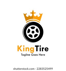 King tire design logo template illustration