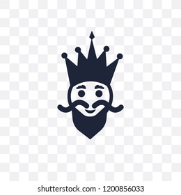 King transparent icon. King symbol design from Fairy tale collection. Simple element vector illustration on transparent background.