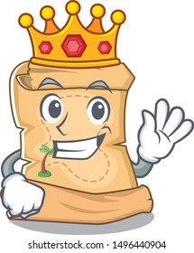 King treasure map isolated with the cartoon