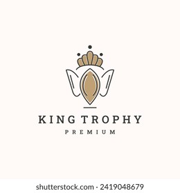 King trophy logo template vector illustration design