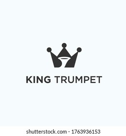 king trumpet logo. trumpet icon