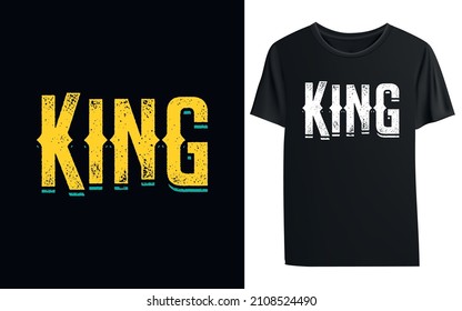 King And T-Shirt Template Design 