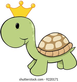 King Turtle Vector Illustration