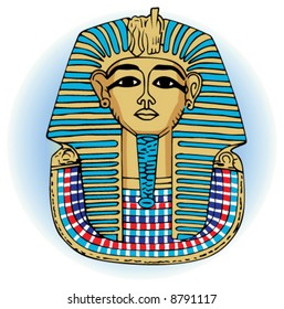 King Tutankhamen Vector Egyptian Death Mask