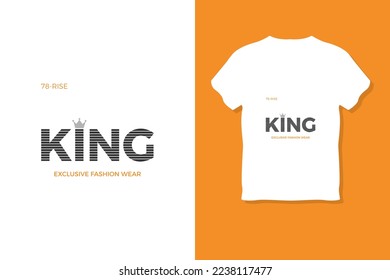 KING. Typography T Shirt Design