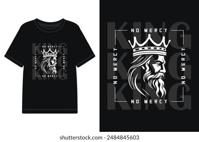 king typography urban retro style crown Vector illustration design for fashion graphics, t shirts, prints, posters