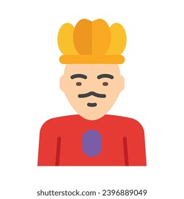 King Vector Flat Icon For Personal And Commercial Use.
