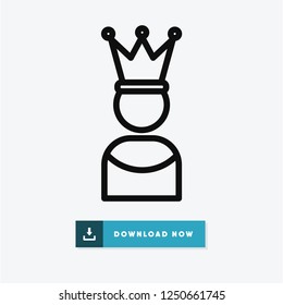 King vector icon