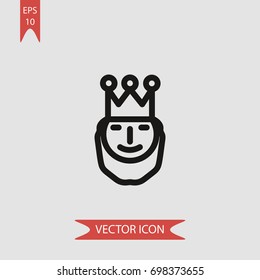 King vector icon, illustration symbol