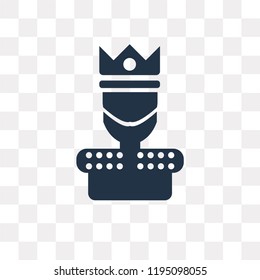 King vector icon isolated on transparent background, King transparency concept can be used web and mobile