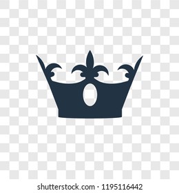 King vector icon isolated on transparent background, King transparency logo concept