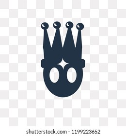 King vector icon isolated on transparent background, King transparency concept can be used web and mobile