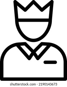 ilustración de vector king en un fondo transparente.Símbolos de calidad premium.Vector de línea delgada   para el diseño gráfico y de concepto.