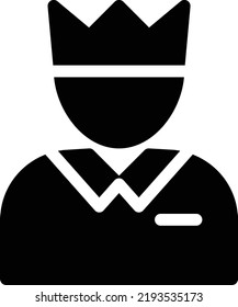 king Vector illustration on a transparent background.Premium quality symbols.Glyphs vector icon for concept and graphic design.