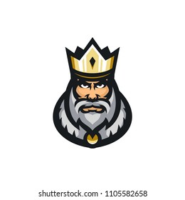 King vector mascot icon illustration
