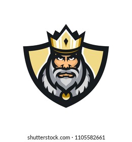 King vector mascot icon illustration
